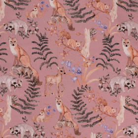 Pala 150cm Luomutrikoo: Metsän Eläimet, vanha roosa