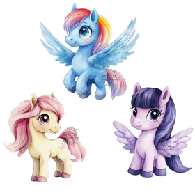 Värillinen Silityskuva: Pastelliponit