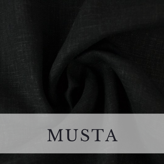 *Sulkeutunut* Pellavaviskoosi 80% - Musta