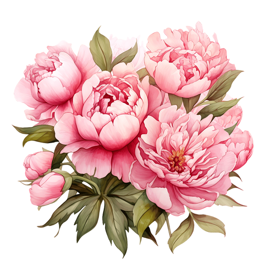 Värillinen Silityskuva: Pink floral, 2 kokoa