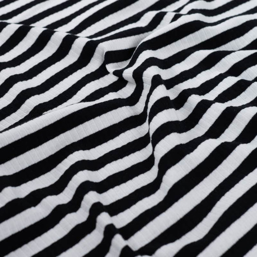 Raidallinen Ribbitrikoo Baby Rib: Musta-valkoinen