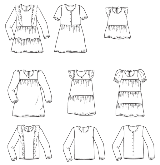 Mimmila Made: Roosa Paperikaava koot 56-98