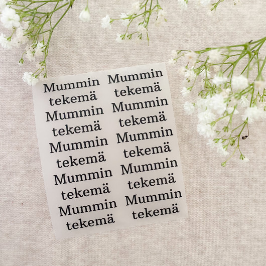 Silitettävät minitekstit 10kpl : Mummin Tekemä