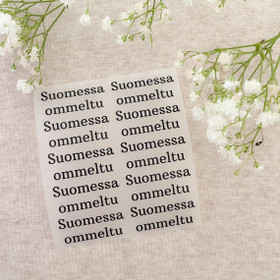 Silitettävät minitekstit 10kpl : Suomessa Ommeltu