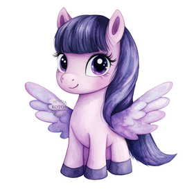 Värillinen Silityskuva: Violetti Poni