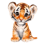 Värillinen Silityskuva: Tiikeri, pieni