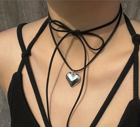 My Heart is pure Silver kaulakoru