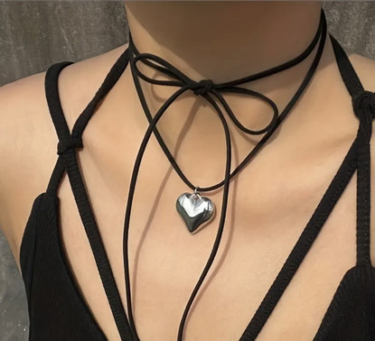 My Heart is pure Silver kaulakoru
