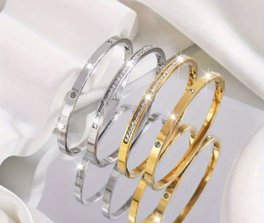 Golden or Silver Sparkling rannekorut