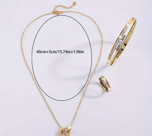 Classic Style korusetti; kaula-ja rannekoru sekä sormus