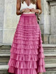 BRIGHT RED ROSE SKIRT (hame) plus size