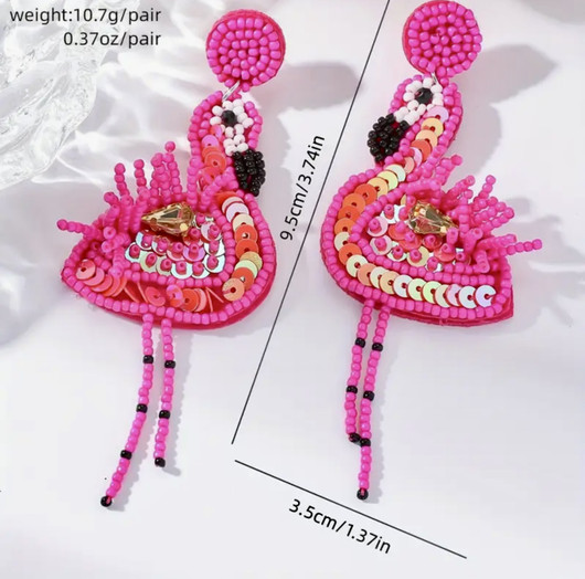 Fuchsia Flamingos korvakorut