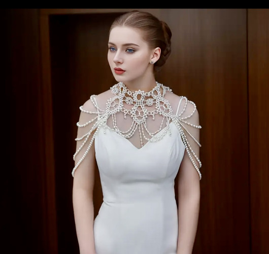 White Pearls Lace Vartalokoru- Body Jewelry