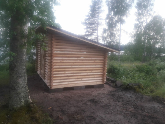 Puuliiteri neliöhirrestä 3x4 m, pulpettikatto