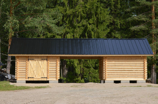 Parilato neliöhirrestä 4x9 m, harja- tai pulpettikatto