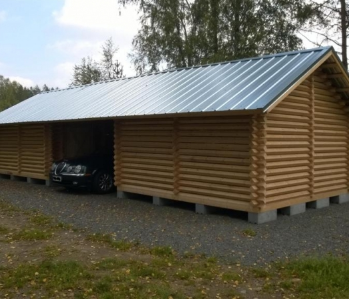 Parilato neliöhirrestä 4x11 m, harja- tai pulpettikatto