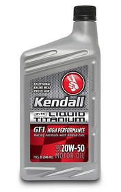 Moottoriöljy Kendall GT-1 High Performance 20W-50, 0,946 ltr , inventaaripoisto