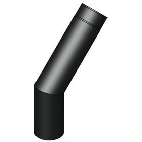 Eristämätön yhdysputken mutka 45°, 115 mm RST tai musta Savupiipputarvike Jeremias