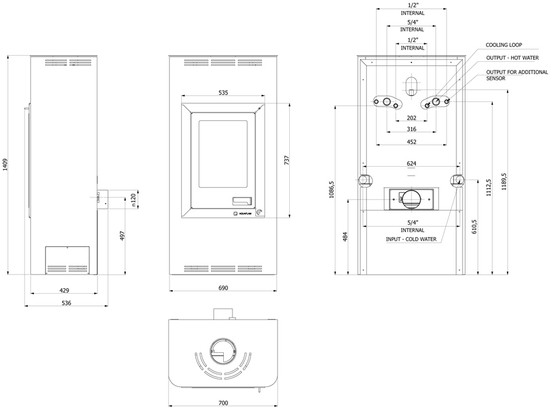 Vesitakka Aquaflam 7 kW, kerma