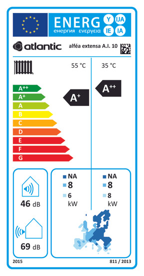 Ilmavesilämpöpumppu Atlantic Alfea Extensa+ A.I 10 kW