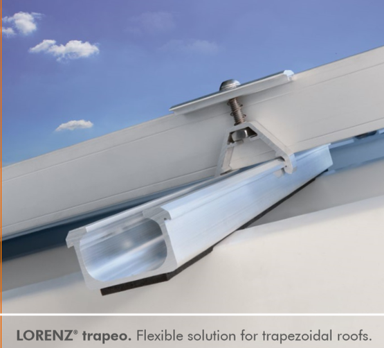 Sivukiinnike Trapeo aurinkopaneelin kiinnitykseen