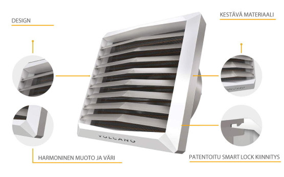 Volcano VR MINI EC puhallinkonvektori lämmitykseen ja jäähdytykseen