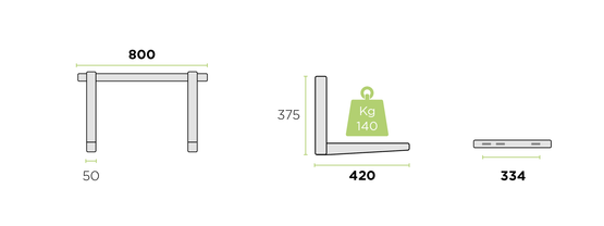 Seinä asennusteline ilmalämpöpumpulle 140kg, Rodigas MS230