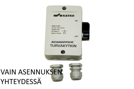 Turvakytkin, asennettuna