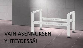 Maateline ulkoyksikölle, asennettuna