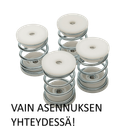 Värinänvaimenninjouset seinätelineelle, asennettuna