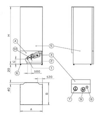 Vedenlämmitin Jäspi VLM-300 OL moduli kapea 