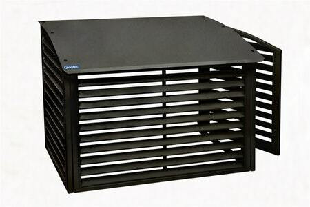 Ilmalämpöpumpun ulkoyksikön suojakotelo Qsantec metalli 1000mm, musta
