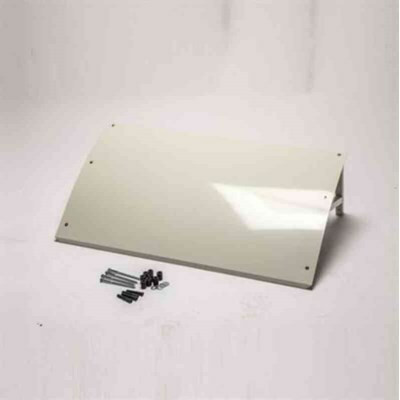 Ilmalämpöpumpun ulkoyksikön suojakatos, pieni, valkoinen