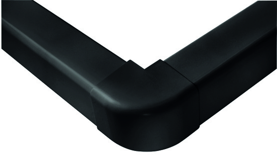 Ilmalämpöpumpun asennustarvike 80 x 60 mm ulkokulma musta