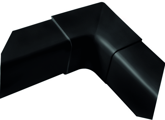 Ilmalämpöpumpun asennustarvike 80 x 60 mm sisäkulma musta