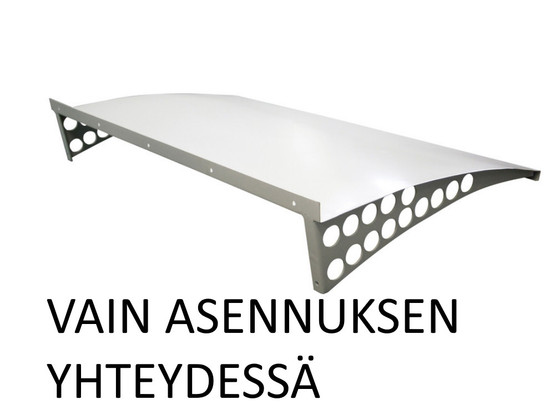 Ilmalämpöpumpun suojakatoksen asennus (ei sis. katosta)