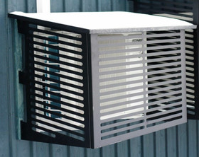 Ilmalämpöpumpun ulkoyksikön suojakotelo Kiilax metalli, t.harmaa