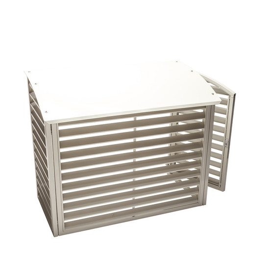 Ilmalämpöpumpun ulkoyksikön suojakotelo Qsantec metalli 1185mm, valk.