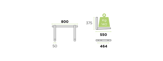 Seinä asennusteline ilmalämpöpumpulle 140kg, Rodigas MS257