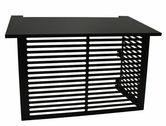 Ilmalämpöpumpun ulkoyksikön suojakotelo Kiilax metalli, musta