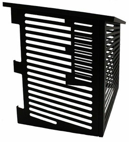 Ilmalämpöpumpun ulkoyksikön suojakotelo Kiilax metalli, musta