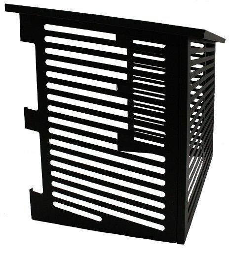 Ilmalämpöpumpun ulkoyksikön suojakotelo Kiilax metalli, musta