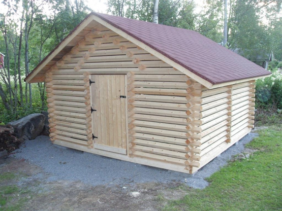 Puuliiteri neliöhirrestä 4x4 m, harja- tai pulpettikatto