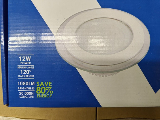 Upotettava led-valaisin 12W lasikehyksellä, käyttämätön