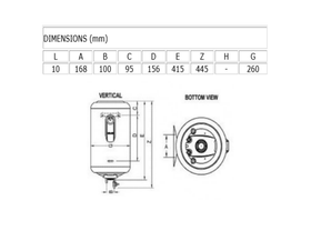 ELCO Duro Glass 10 litraa pysty/vaaka-asenteinen Pieni lämminvesivaraaja mökille 