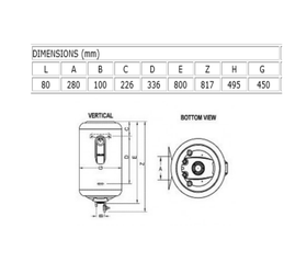 Lämminvesivaraaja käyttövedelle sähköllä. Pieni ELCO Titan 80 litraa pystyasennus