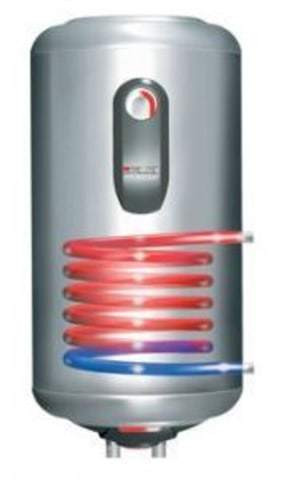 Lämminvesivaraaja käyttövedelle sähköllä. Pieni ELCO Titan 120 litraa pysty kierukalla (hybridi)