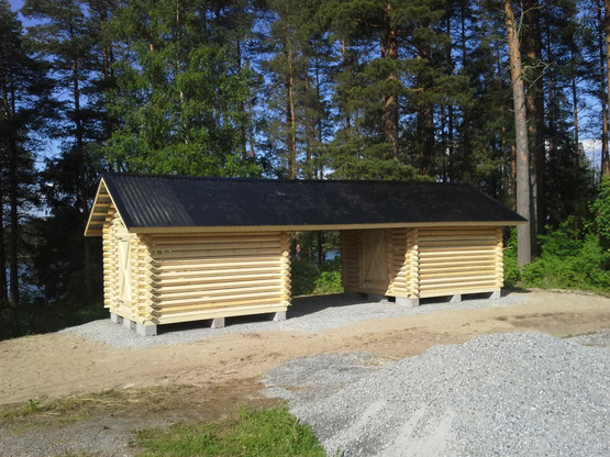 Parilato neliöhirrestä 3x9 m, harja- tai pulpettikatto