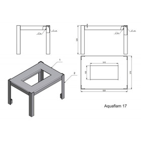 Aquaflam vesitakkasydän 17 kW korotusjalat