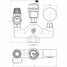 Caleffi vesivaraajan / lämmityskattilan varolaiteryhmä